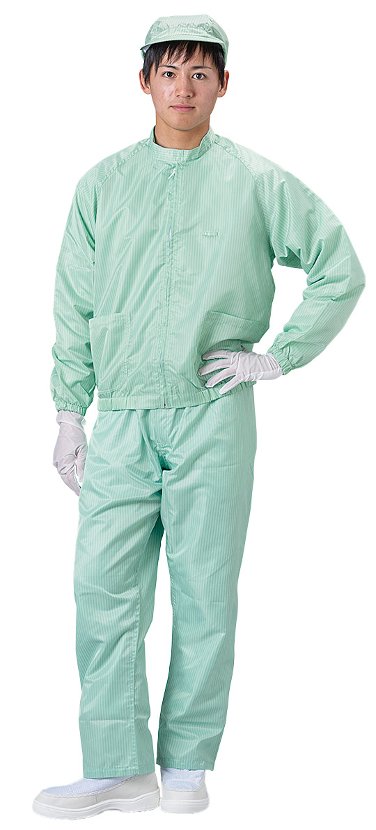 ブラストン クリーンルーム用ウエア 防塵ジャケット(立衿) 白 LLサイズ BSC-42001-W-LL